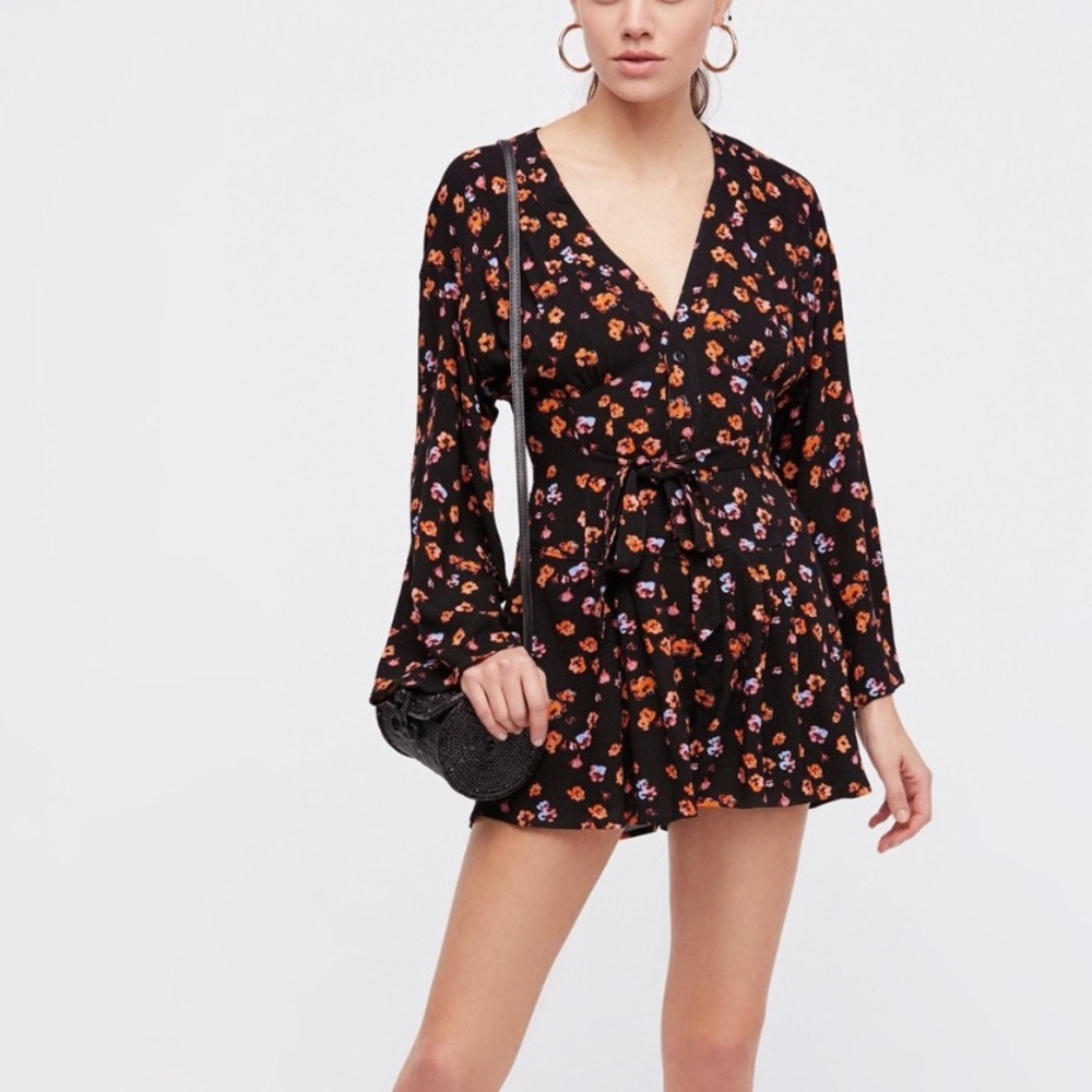 Free People L’amour Printed Romper Size 6